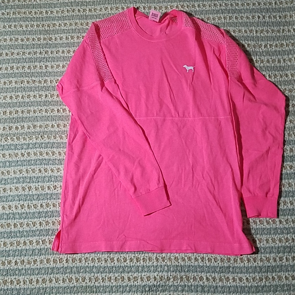 Pink Victoria Secret long sleeve legging top